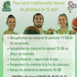 Tournoi de pétanque - recherche de bénévoles